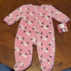Hello Kitty Pink Plush Kids Footie